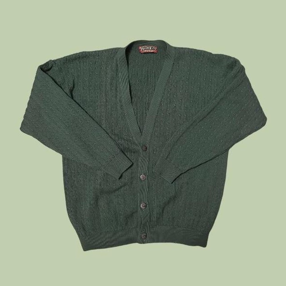 🌥️vintage forest green oversized cardigan